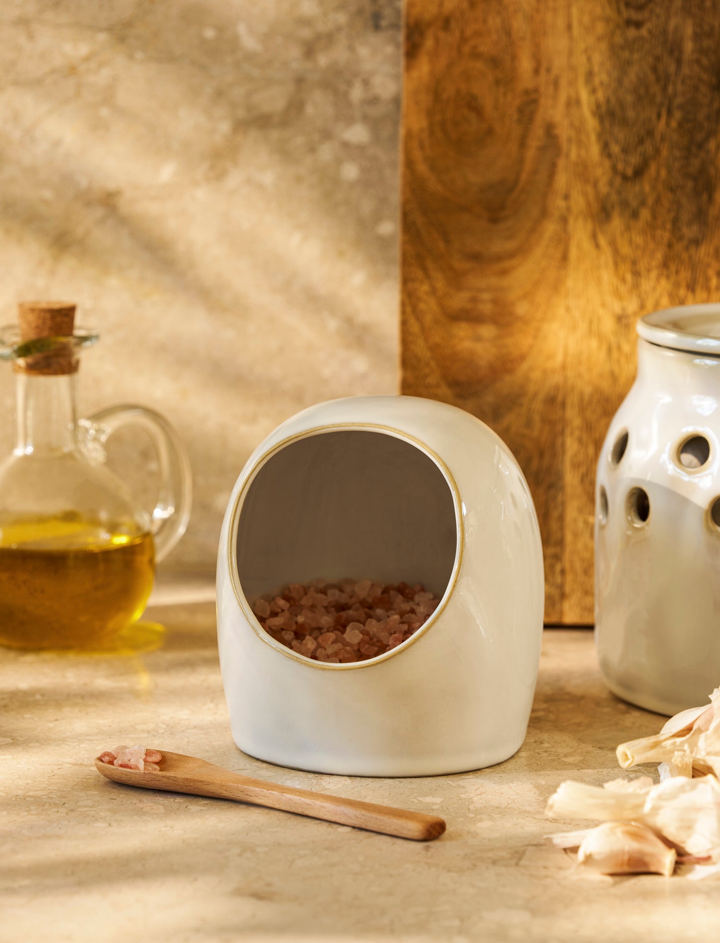 Ithaca Salt krukka með skeið
