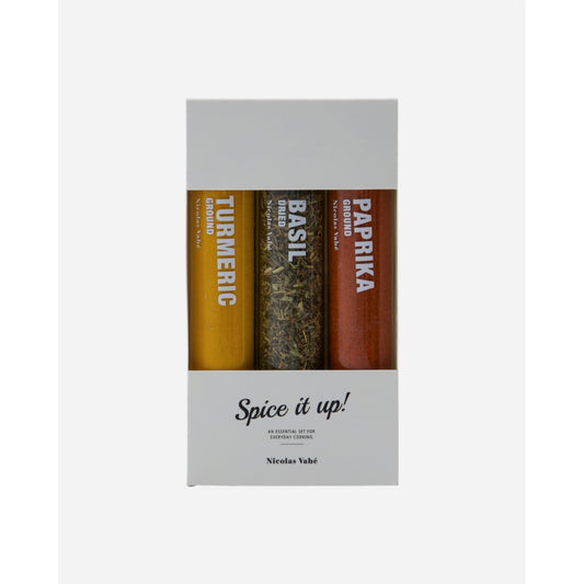 3 Krydd staukar saman í pakka – Basil, paprika og turmeric