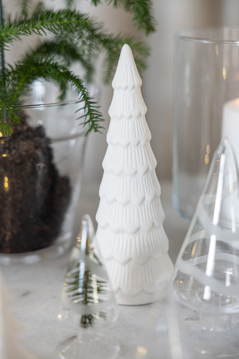 Granbacken jólatré hvítt 20cm - Storefactory