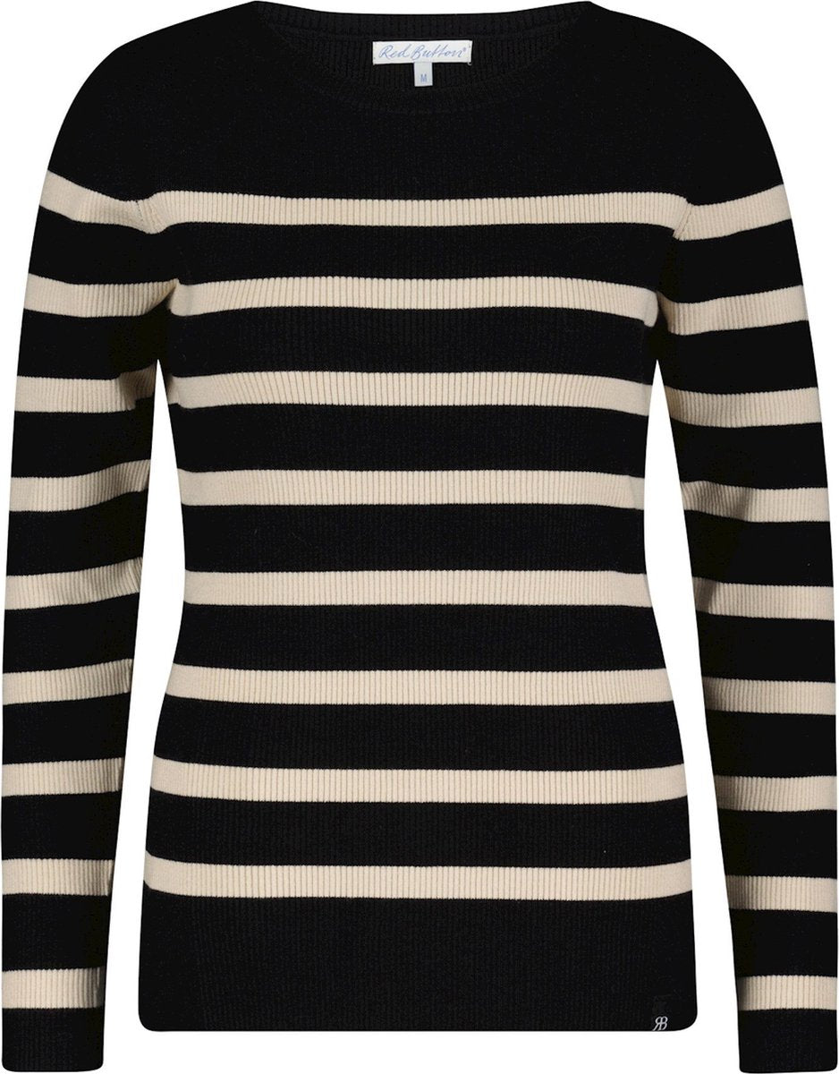 Rib peysa svört/brún - Red Button