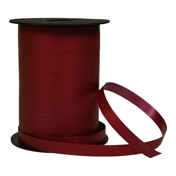 Krulluband Bordeaux rautt 182m