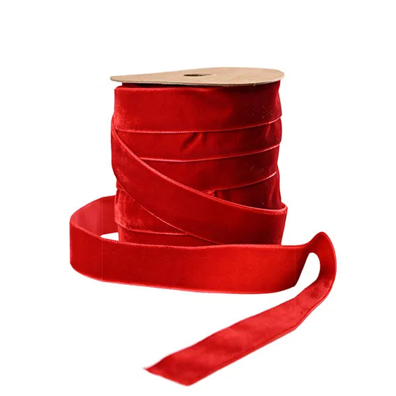 Rauður velvet borði 10m