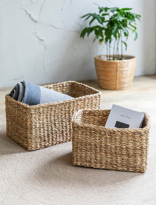 Brading körfur, Seagrass Sett 2 stk. - Garden Trading