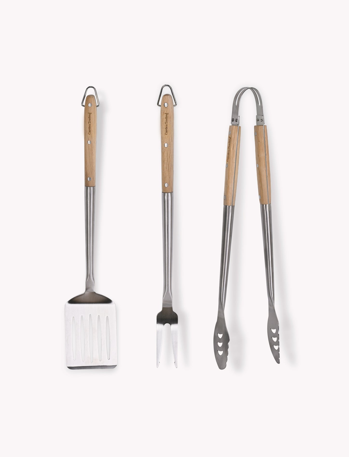 Grillsett - Stainless Steel & Oak Wood - Garden Trading