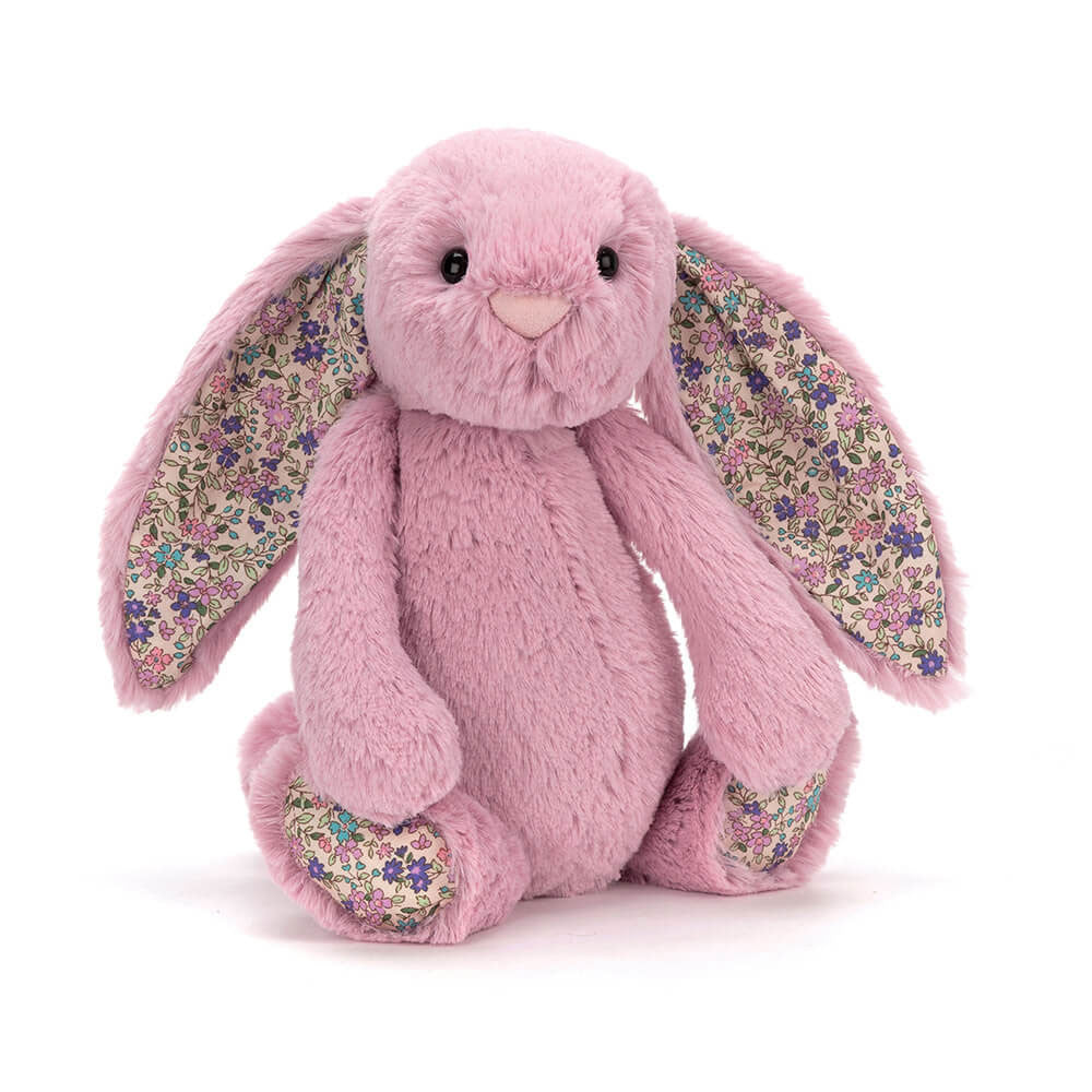 Kanína medium bleik m/blóma eyru - Jellycat