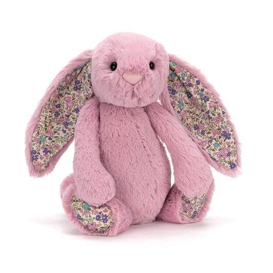 Kanína medium bleik m/blóma eyru - Jellycat