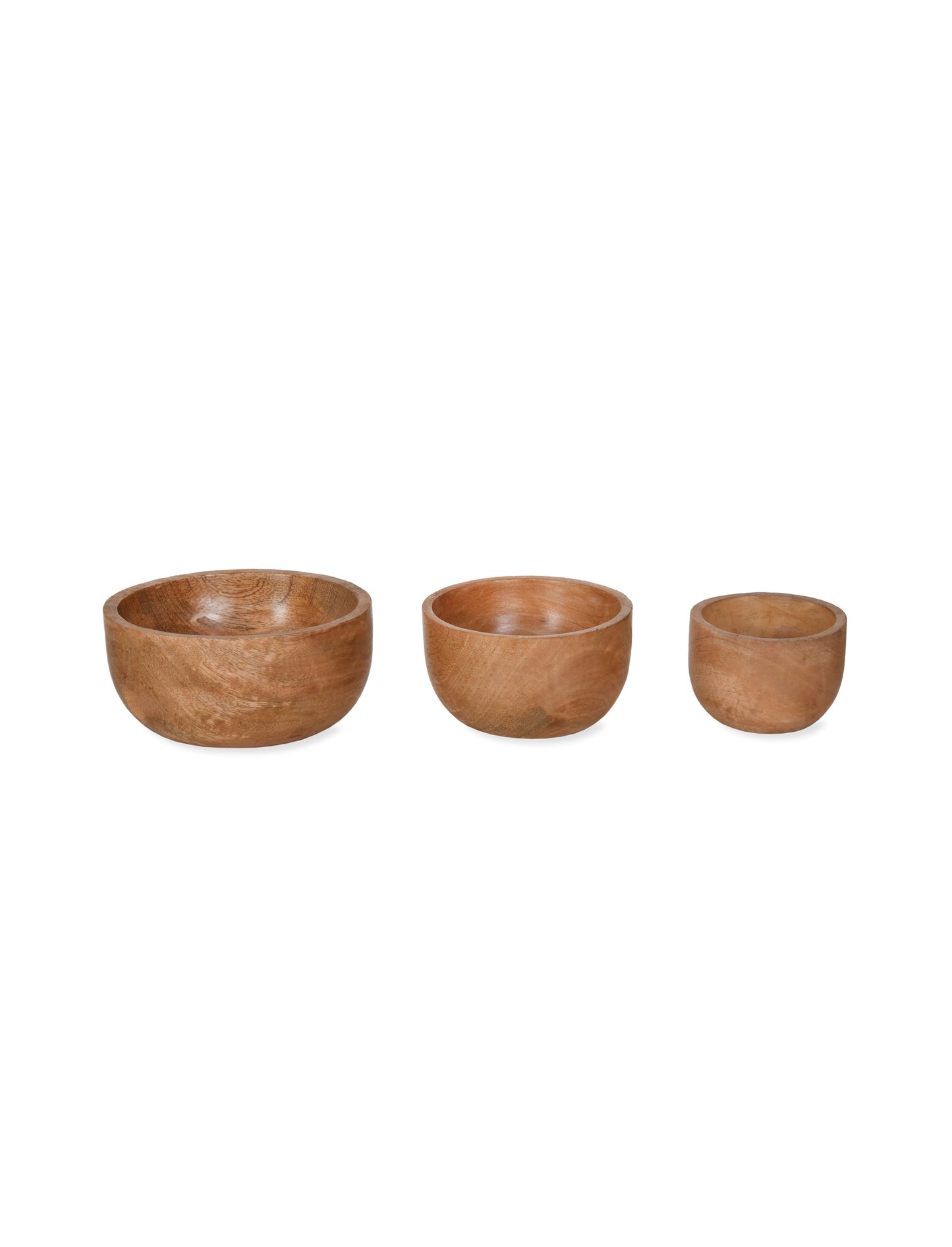 Midford skálar Mango Wood - Sett með þremur skálum
