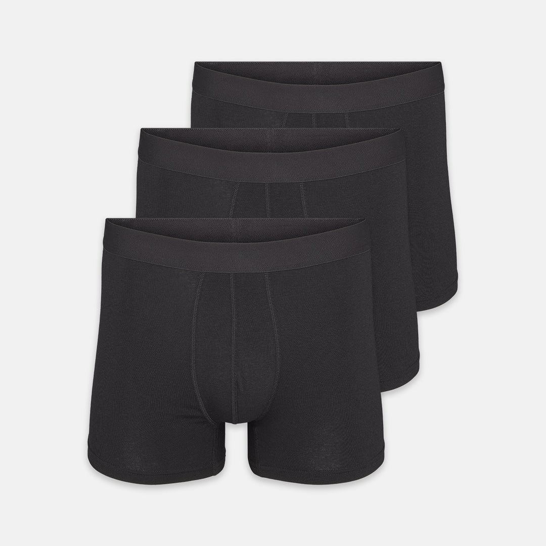 Bambus boxer þrjár saman í pakka svartar