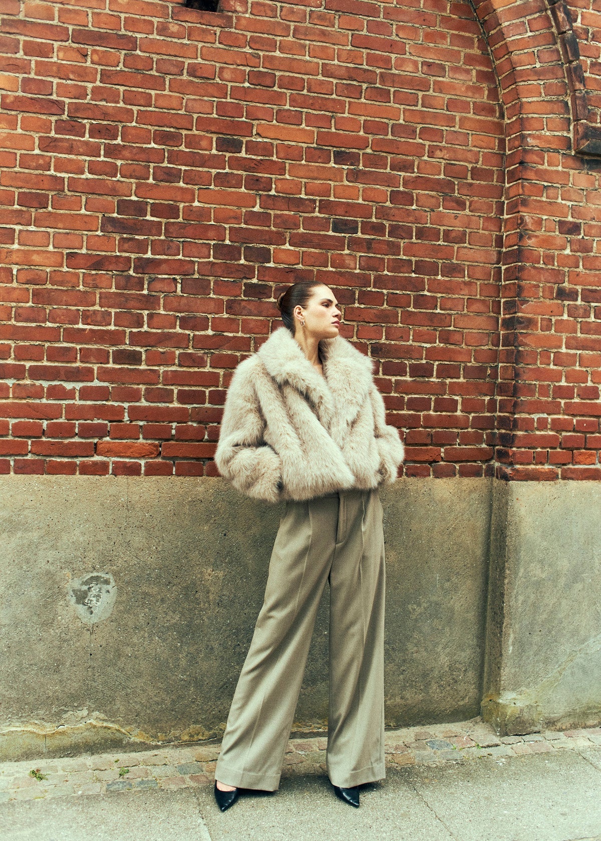 Cph Muse Loðjakki ljós