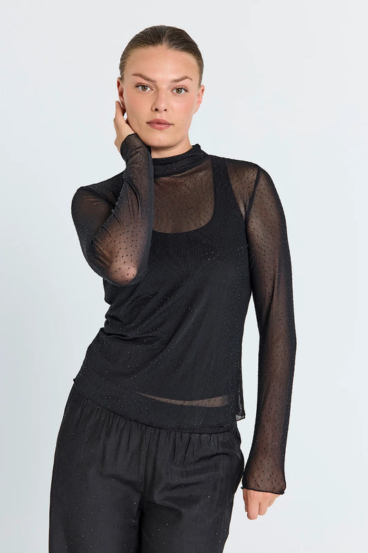 Iska mesh toppur svartur - Freequent