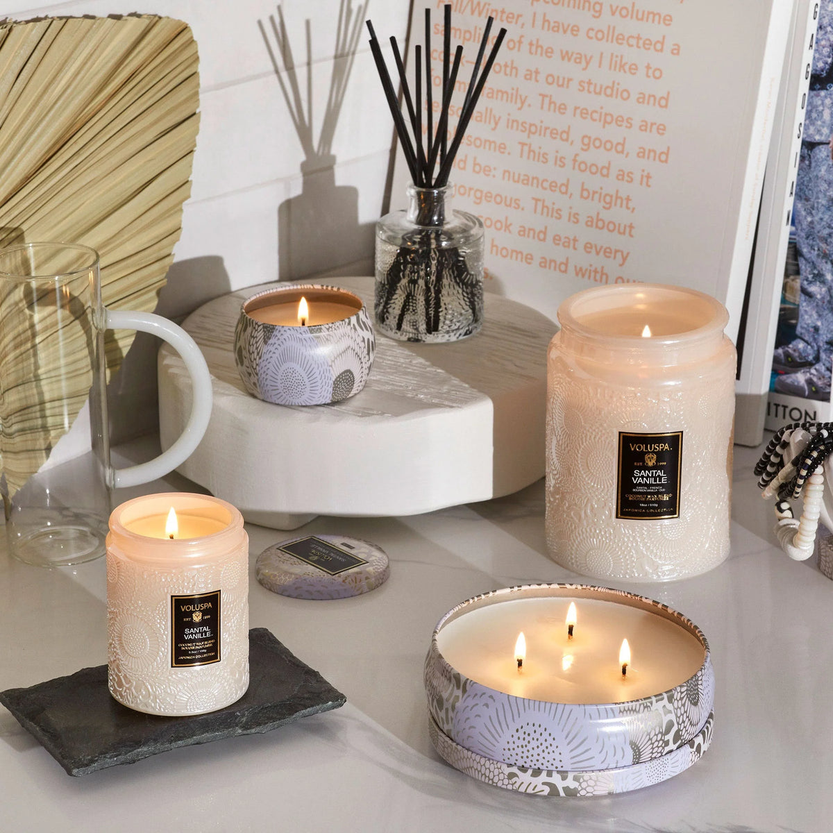 Santal Vanille Large ilmkerti - Voluspa