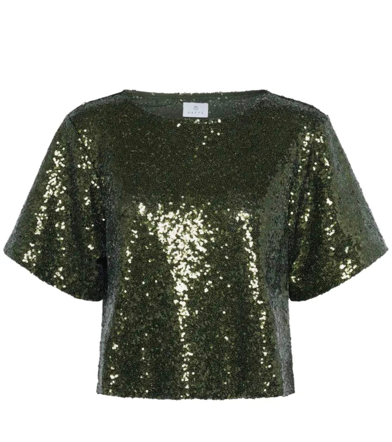 Miranda pallíettutoppur grænn