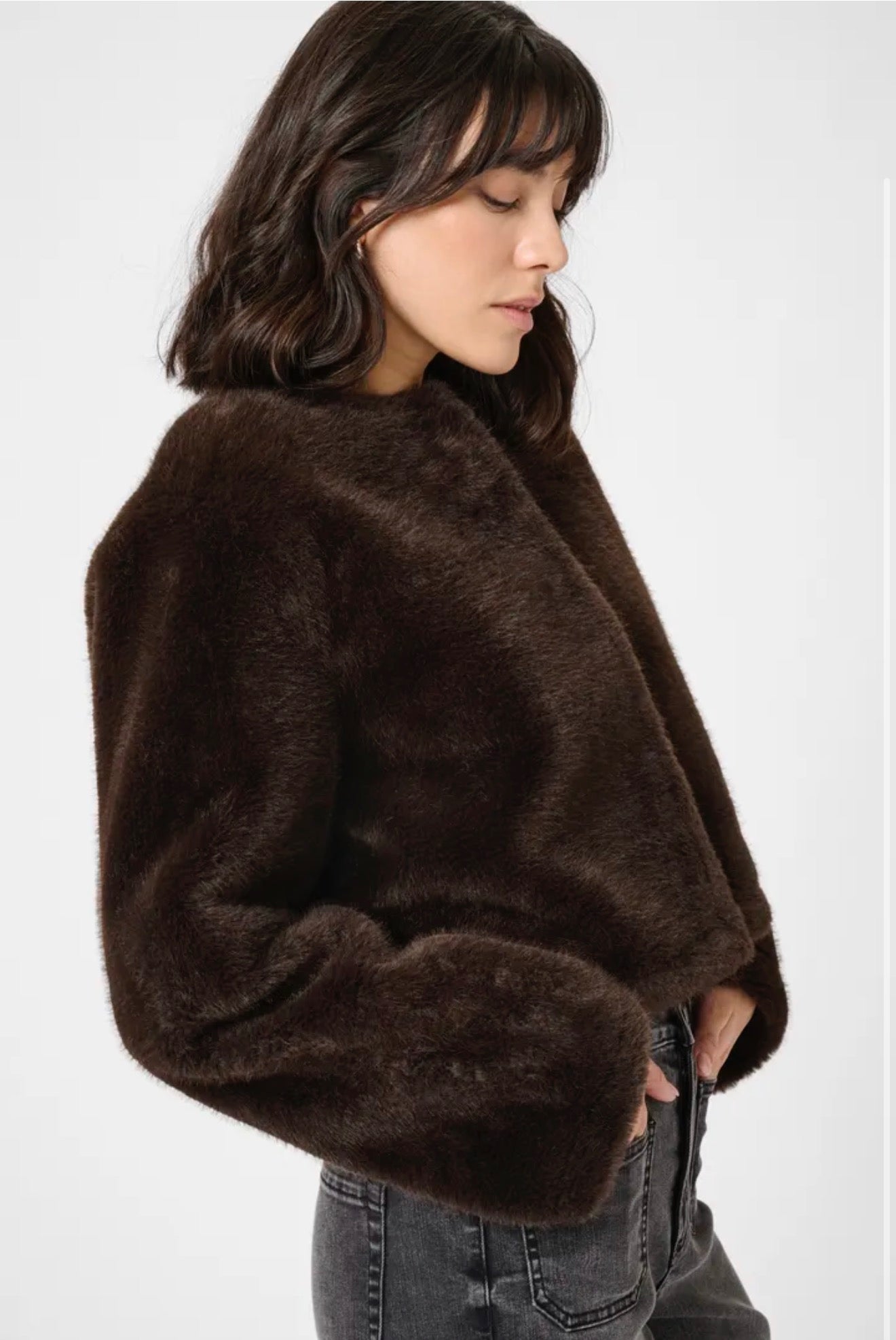 Jemmy loðjakki - Kaffe