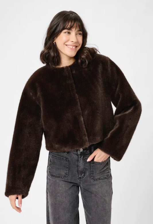 Jemmy loðjakki - Kaffe