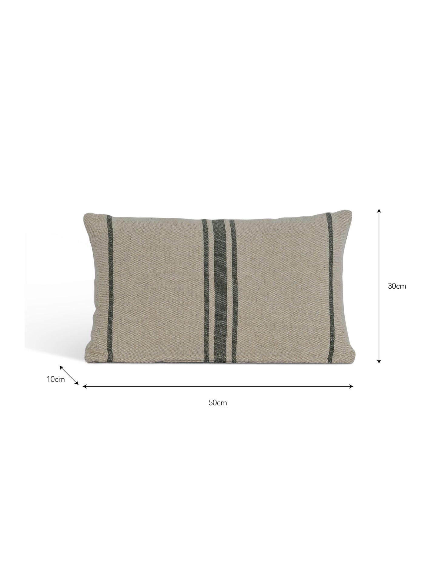 Windrush Stripe púði 30X50cm með fyllingu - Forest green
