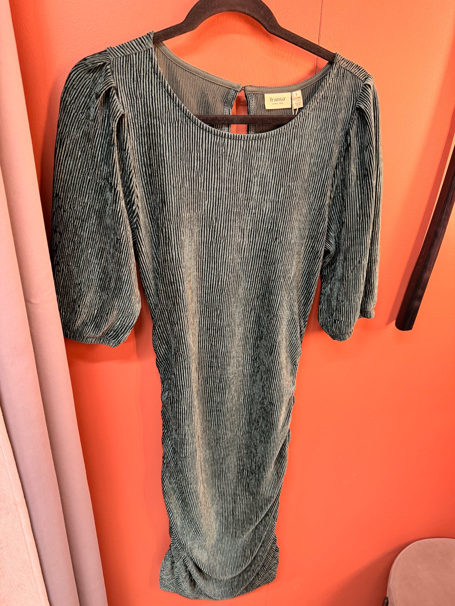 Calista kjóll dimmgrænn - Fransa