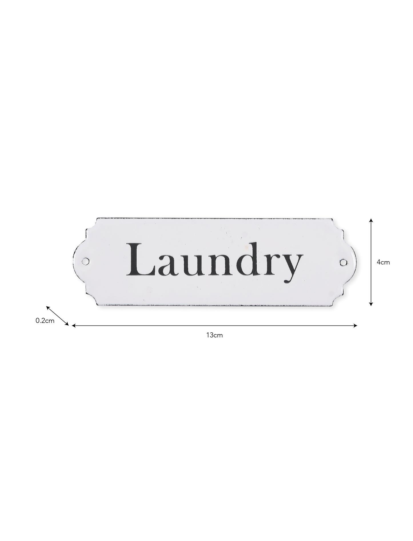Laundry skil emilerað hvítt - Garden Trading