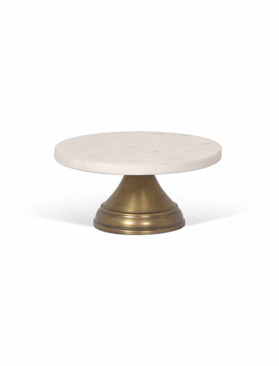 Marmara og brass kökudiskur