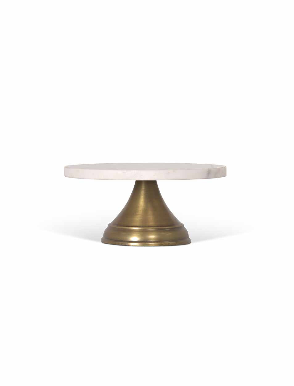 Marmara og brass kökudiskur