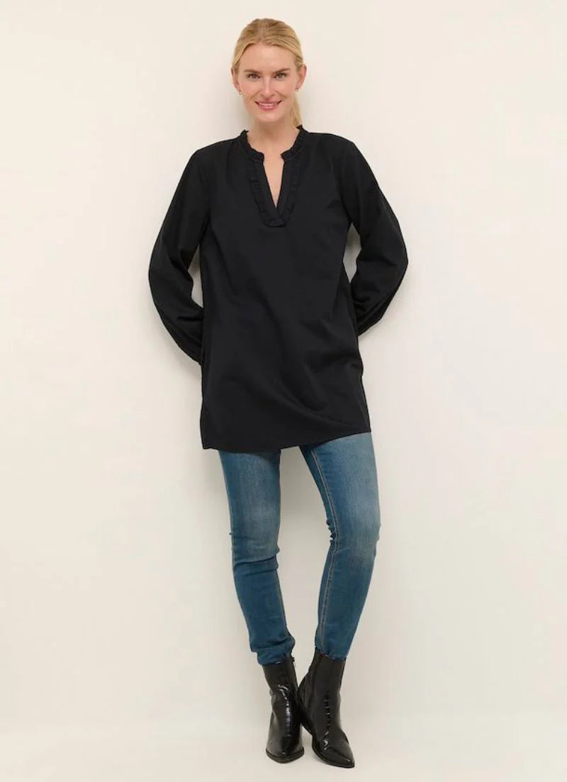 Mirna túnika svört - Cream BARA TIL Í 36 OG 40
