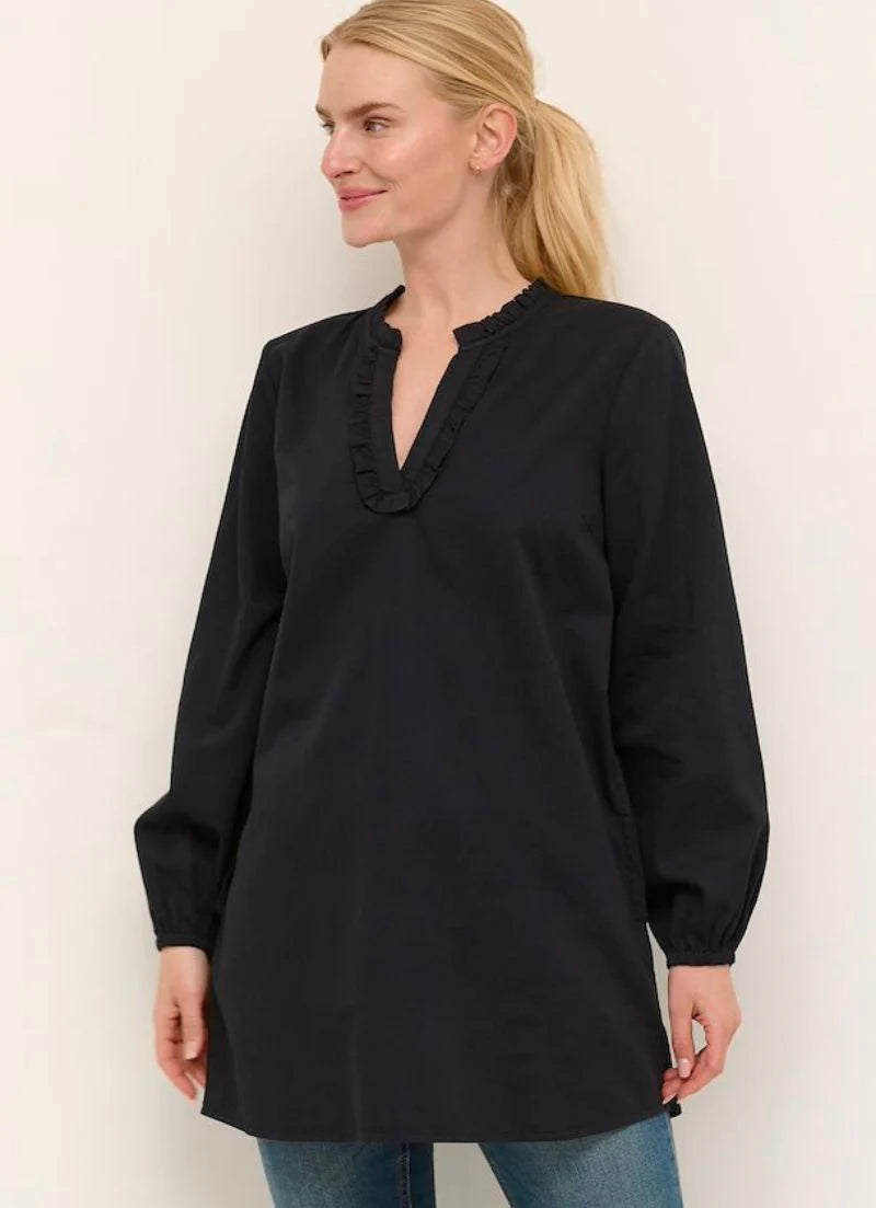 Mirna túnika svört - Cream BARA TIL Í 36 OG 40