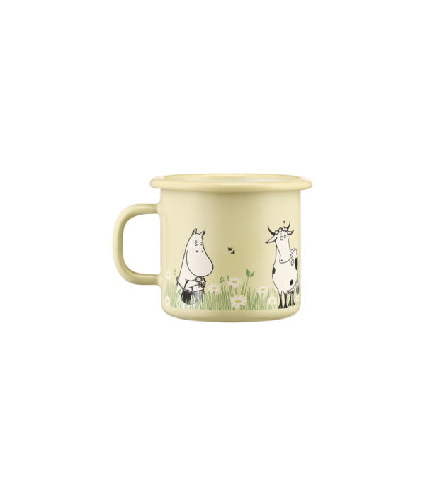Moomin enamel bolli 2,5 DL - Meadow gulur