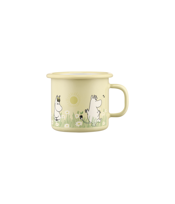 Moomin enamel bolli 2,5 DL - Meadow gulur