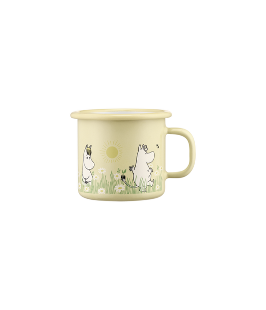 Moomin enamel bolli 2,5 DL - Meadow gulur