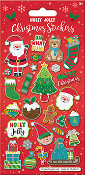 Límmiðar Sparkle – Holly Jolly