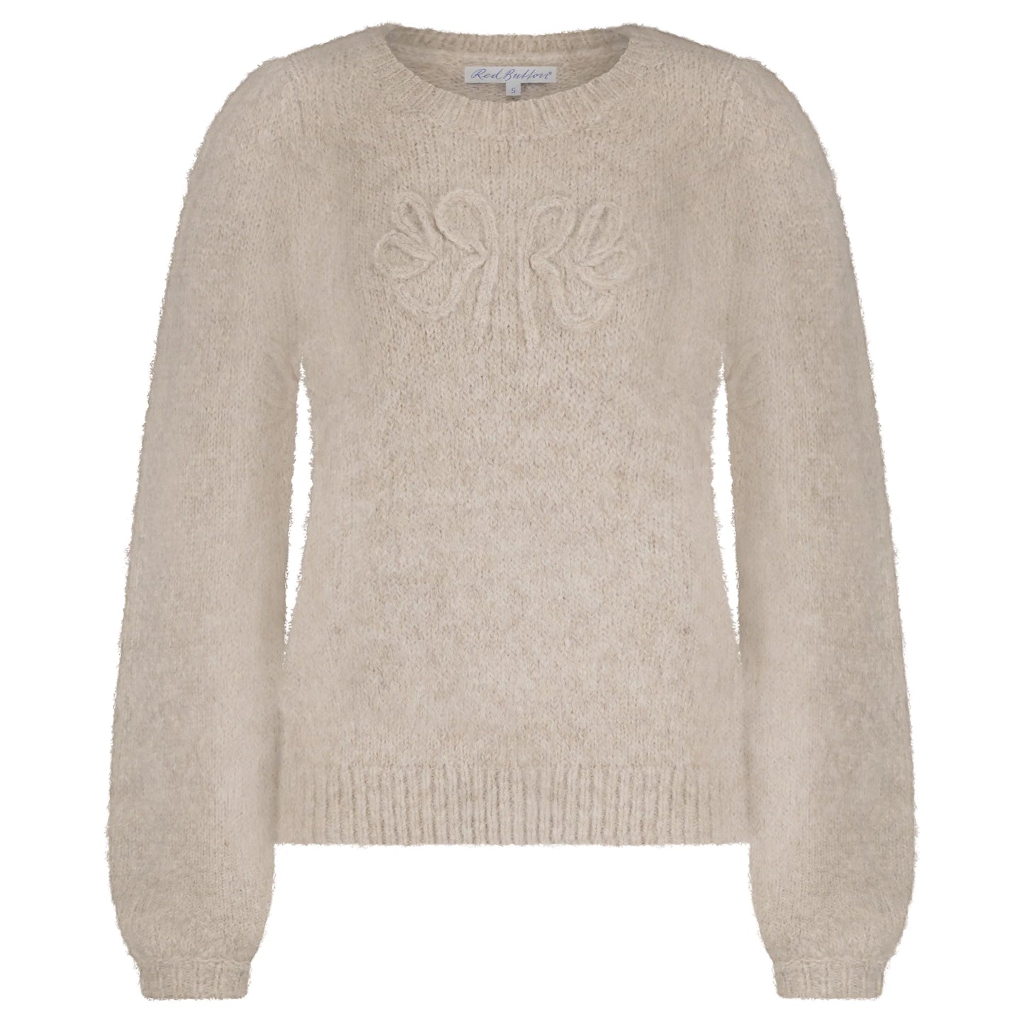 Red button logo peysa stone brún - Red Button