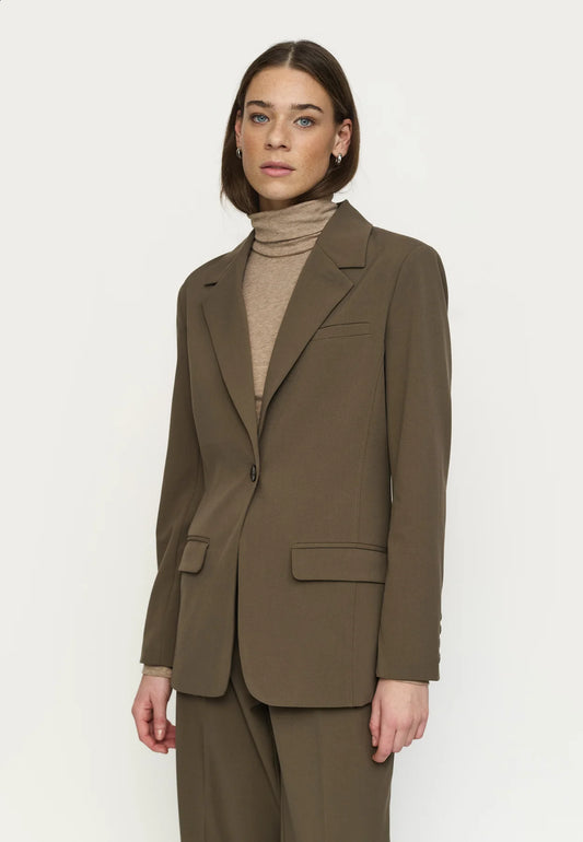 Vilja blazer brúnn - Soft Rebels