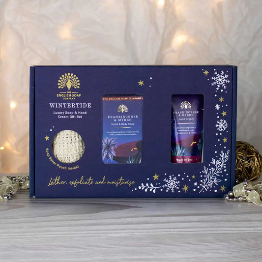 Wintertide Frankincense and Myrrh Luxury Sápa og handkrem gjafasett