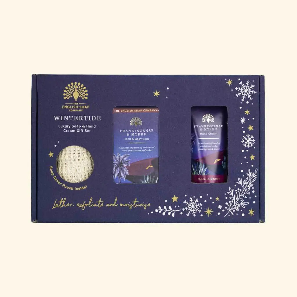 Wintertide Frankincense and Myrrh Luxury Sápa og handkrem gjafasett
