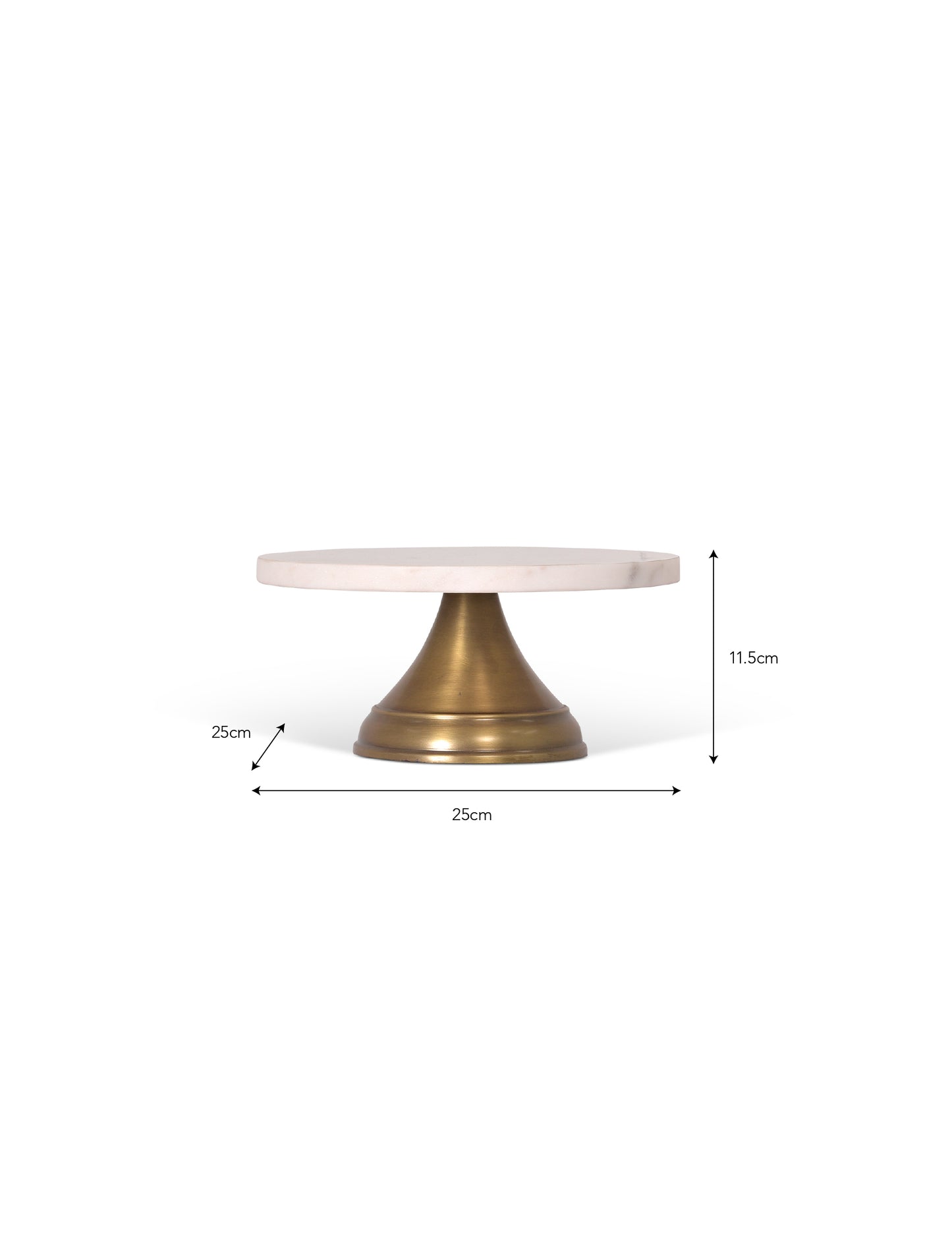 Marmara og brass kökudiskur