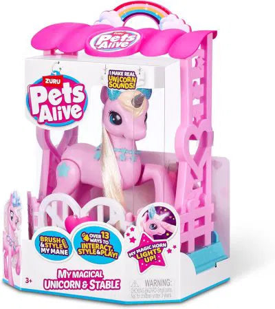 Einhyrningur með hljóðum bleikur