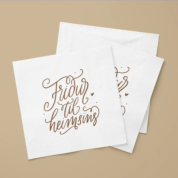 Servíettur - "Friður til heimsins"