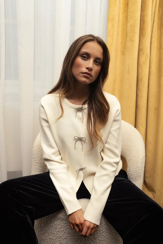 Sally peysa hvít - Fransa