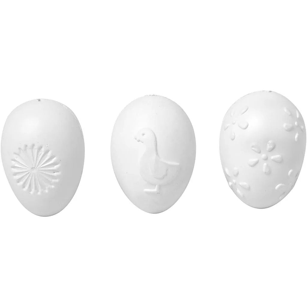 Páskaegg 12 stk. í bakka hvít