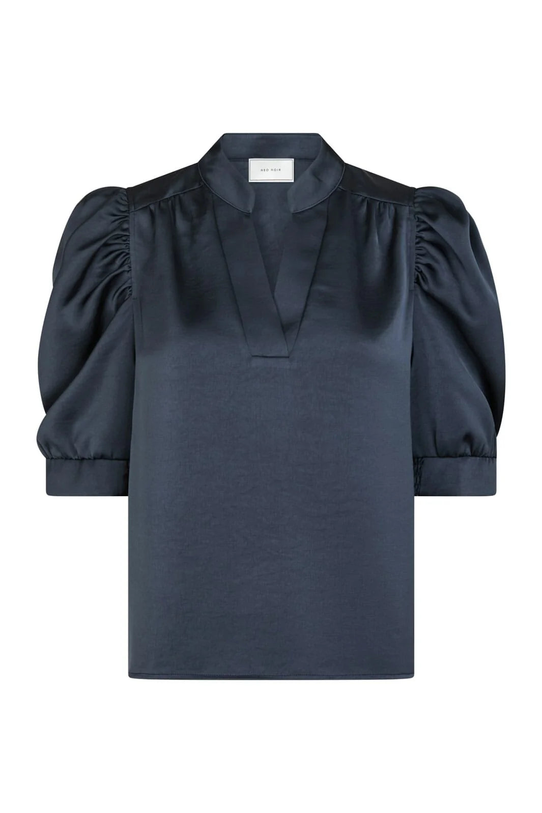 Roella Heavy Sateen Blouse dökkblá - Neo Noir