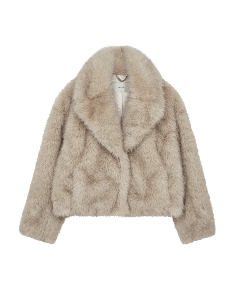 Cph Muse Loðjakki ljós