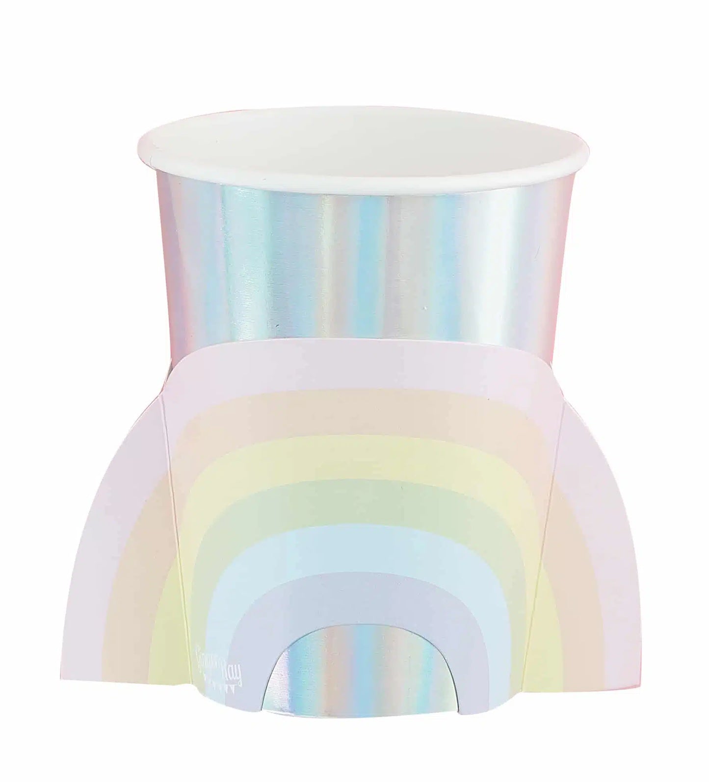 Pappaglös regnboga pastel 8 stk.