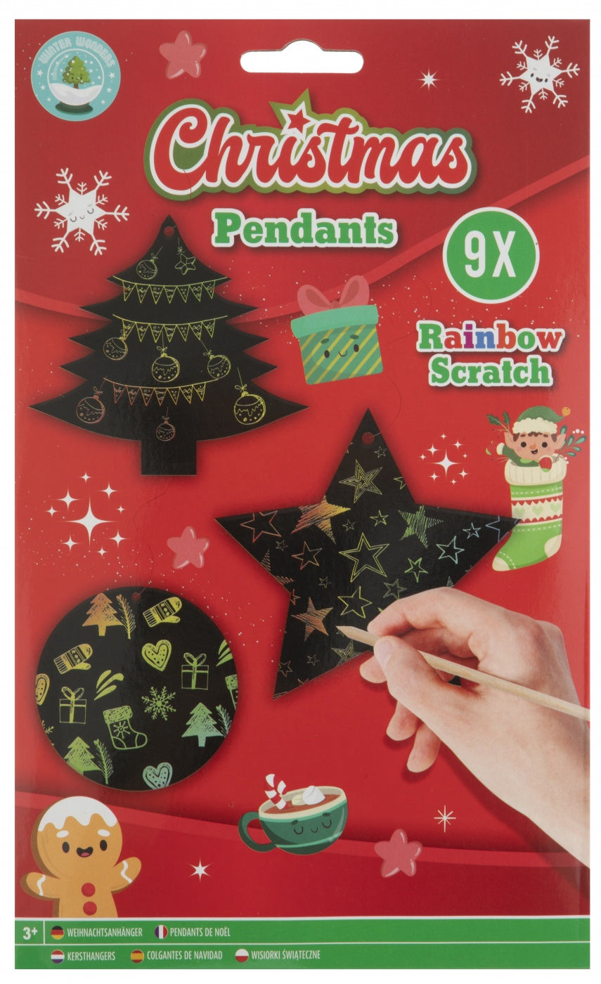 Jóla skafmyndir 9stk í pakka