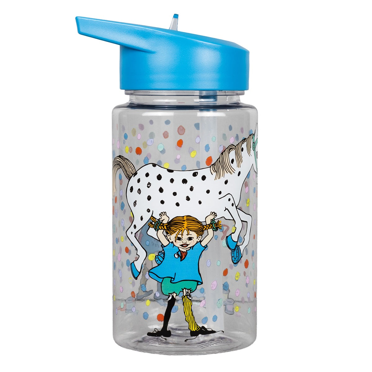 Vatnsflaska Lína Langsokkur 550 ml. blá