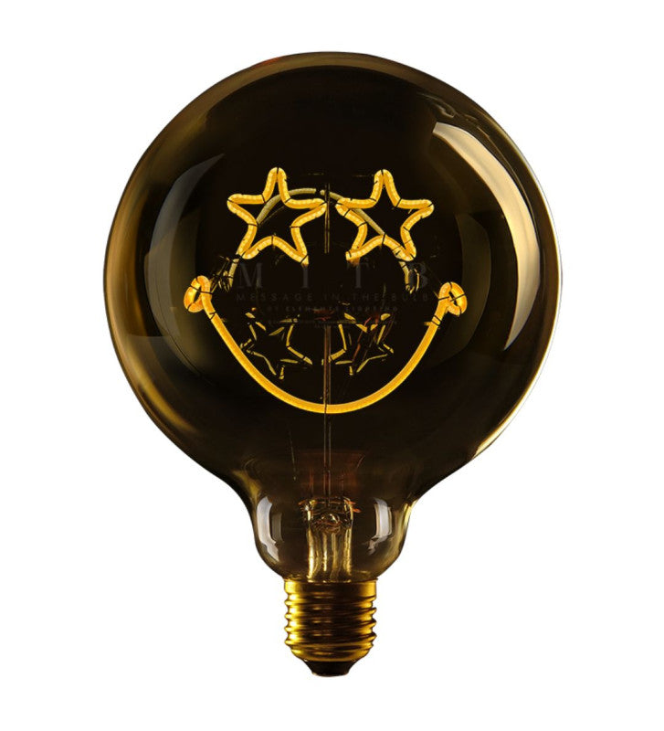 Ljósapera smiley - Starry