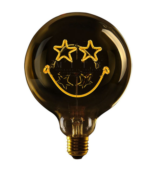 Ljósapera smiley - Starry