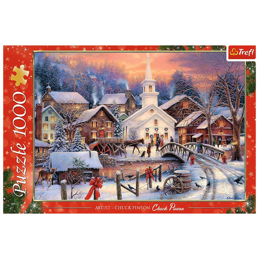 Púsl 1000 bita - Hvít jól