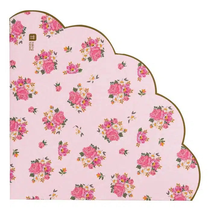 Servéttur Blóma bleikar 20 stk.